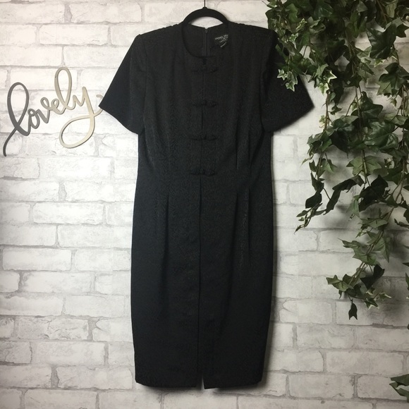 Debra Michaels Black Kimono Midi Dress Size 8 - Picture 1 of 6